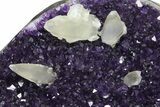 Amethyst Geode Section on Metal Stand - Deep Purple Crystals #171818-3